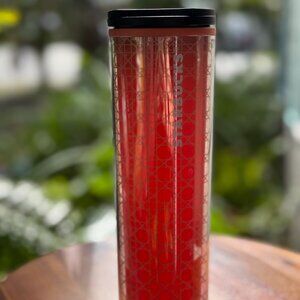 Starbucks Original Peach Geometric Lines 16 Oz Sip Tumbler